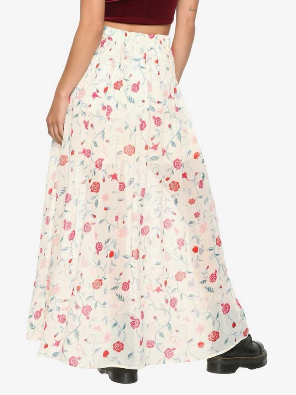 Disney Princesses Floral Layered Maxi Skirt Size Small - Picture 8 of 8